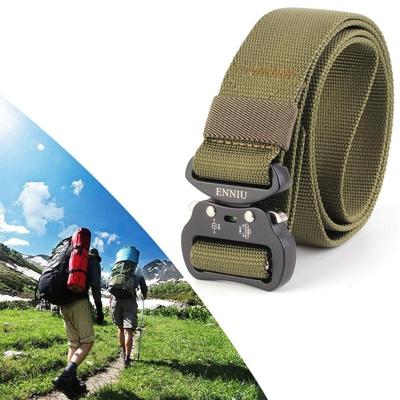 ENNIU 3.8cm breed luchtvaart aluminium gesp Nylon riem verstelbaar multifunctionele Training riemen (leger-groen)