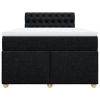 Boxspring met matras stof zwart 120x190 cm - thumbnail