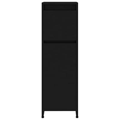 Badkamerkast 30x30x95 cm spaanplaat zwart