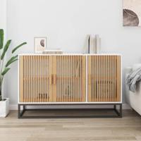 Dressoir 105x30x65 cm bewerkt hout wit - thumbnail
