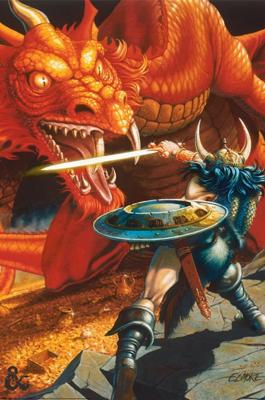 Poster Dungeons & Dragons - Classic Red Dragon Battle 61x91,5cm