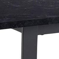Bendt Eettafel 'Per' Marmerlook, 160 x 90cm, kleur zwart - thumbnail