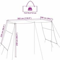 VidaXL Waterbestendige tarp met dak 302 x 240 x 240 cm - thumbnail