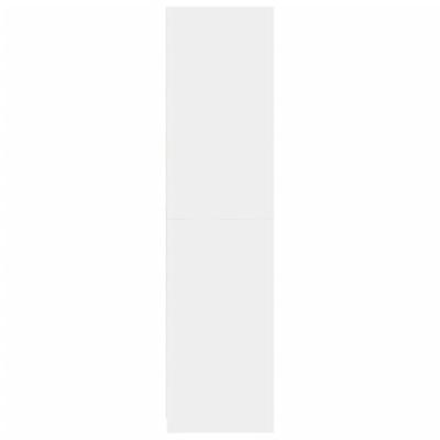 Kledingkast 100x50x200 cm bewerkt hout wit