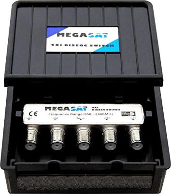 MegaSat DiSEqC 4/1 Pro DiSEqC-schakelaar 4 (4 satelliet / 0 terrestrisch) Aantal gebruikers: 1 MegaSat DiSEqC 4/1 Pro DiSEqC-schakelaar 4 (4 satelliet / 0 terrestrisch) Aantal gebruikers: 1