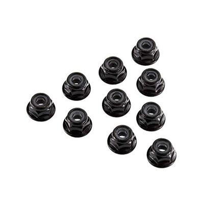 M4 Serrated Nylon Lock Nut (Black) (10pcs) (AX31250)