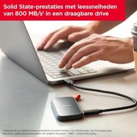 SanDisk SDSSDE30 1 TB Externe SSD harde schijf USB-C 3.2 Gen 2 Zwart SDSSDE30-1T00-G26 - thumbnail
