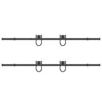 Doos met onderdelen voor schuifdeur 400 cm staal zwart - thumbnail