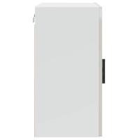 Keukenwandkast Porto bewerkt hout hoogglans wit - thumbnail