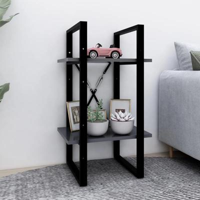 VidaXL Boekenkast met 2 schappen 40x30x70 cm bewerkt hout grijs