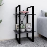 VidaXL Boekenkast met 2 schappen 40x30x70 cm bewerkt hout grijs - thumbnail