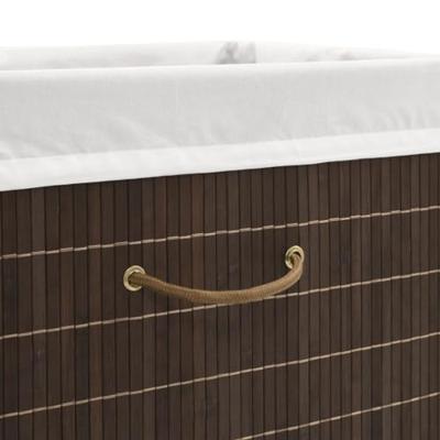 VidaXL Wasmand rechthoekig bamboe donkerbruin