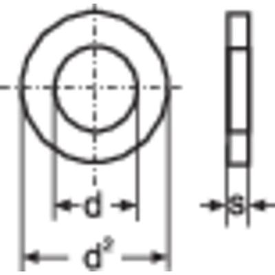 Onderlegring 2.2 mm 5 mm Staal Verzinkt 100 stuk(s) TOOLCRAFT A2,2 D125:A2K 194696