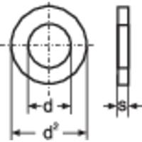 Onderlegring 2.2 mm 5 mm Staal Verzinkt 100 stuk(s) TOOLCRAFT A2,2 D125:A2K 194696 - thumbnail