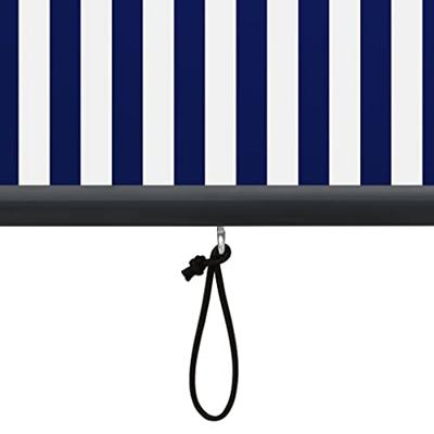 VidaXL Rolgordijn voor buiten 60x250 cm blauw en wit
