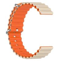 Ocean Style bandje - Beige / oranje - Garmin Vivoactive 6 / Vivoactive 5 / Vivoactive 3 - thumbnail