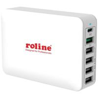 ROLINE USB Oplader, 6 Poorts (4x USB-A, 1x USB-C, 1x USB-A QC3.0), max. 60W - thumbnail
