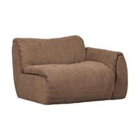 Woood Baggy 1-zitsbank met arm links chenille Bruin - thumbnail