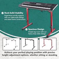 K&M 18820 Omega Pro keyboard standaard rood - thumbnail