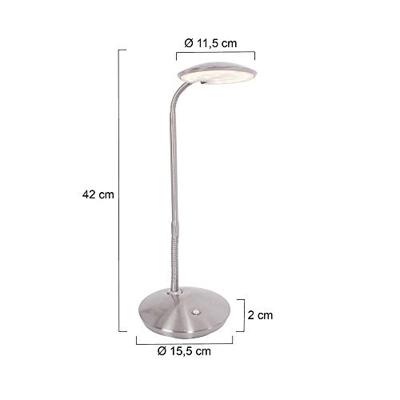 Steinhauer RVS bureaulampZenith Led - 2200-4000K - 1470ST