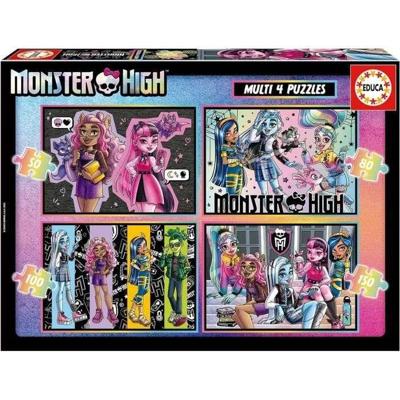 4 progressieve puzzels - EDUCA - Multi 4 Monster High 50-80-100-150 4 progressieve puzzels - EDUCA - Multi 4 Monster High 50-80-100-150