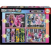 4 progressieve puzzels - EDUCA - Multi 4 Monster High 50-80-100-150 - thumbnail