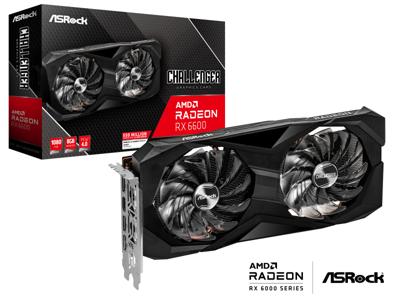 ASRock AMD Radeon RX 6600 Videokaart 8 GB GDDR6-RAM PCIe x16 PCI-Express, HDMI, DisplayPort
