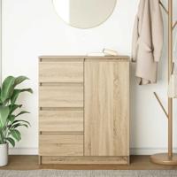 Dressoir met lades 71x35x84 cm spaanplaat sonoma eikenkleurig - thumbnail