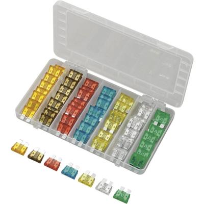 TRU COMPONENTS 1572249 Standaard platte zekering 5 A, 7.5 A, 10 A, 15 A, 20 A, 25 A, 30 A 70 onderdelen