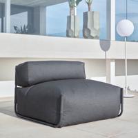Kave Home Modulaire Outdoor Bank 'Square' kleur Donkergrijs - thumbnail