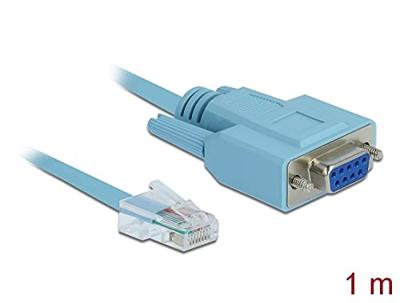 Delock 63341 VGA / RJ45 Adapter [1x D-sub bus 9-polig - 1x RJ45-stekker] Blauw 1.00 m