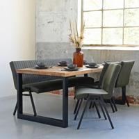 LABEL51 Eetkamerbank 'Matz', 145cm, kleur Bruin - thumbnail