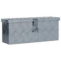 VidaXL Aluminium kist 48,5x14x20 cm zilverkleurig - thumbnail