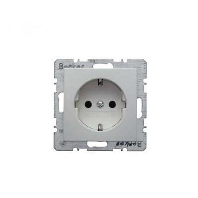 Berker S1 wandcontactdoos met randaarde 1-voudig polarwit mat 6147431909
