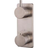 Xellanz Rivaro Inbouwthermostaat - 2 weg - Geborsteld Staal PVD - thumbnail