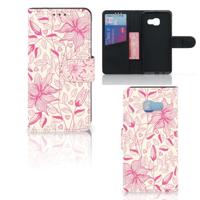 Samsung Galaxy A3 2017 Hoesje Pink Flowers - thumbnail