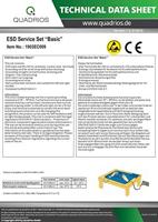 Quadrios Basic ESD-serviceset Donkerblauw (l x b) 600 mm x 600 mm - thumbnail