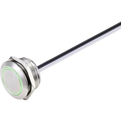 TRU COMPONENTS TC-9219112 Druktoets 24 V/DC 50 mA 1x uit/(aan) Moment Groen IP40 1 stuk(s)