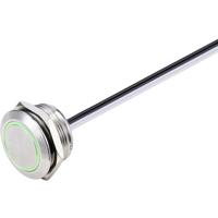 TRU COMPONENTS TC-9219112 Druktoets 24 V/DC 50 mA 1x uit/(aan) Moment Groen IP40 1 stuk(s) - thumbnail