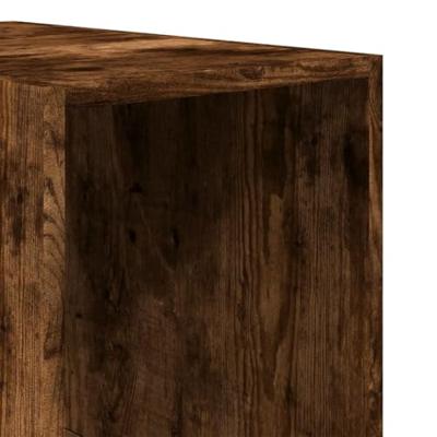 Kledingkast 30x50x200 cm bewerkt hout gerookt eikenkleurig