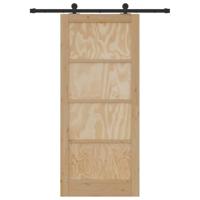 Schuifdeur ORKDAL Naturel en zwart 86 x 198.5 cm - thumbnail