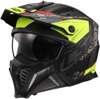 LS2 modulaire helm "of606 drifter devor" helmet of606 drtifer devor l black/neon yel. - thumbnail