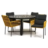 Tuinstoel Vita Gino geel met braga tafel 140 cm - thumbnail
