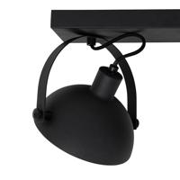 QAZQA Industriële plafondlamp zwart met goud 2-lichts verstelbaar - - thumbnail