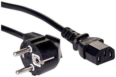 Akyga Stroom Adapterkabel [1x Randaarde stekker - 1x Apparaatstekker, female C13 10A] 3.00 m Zwart