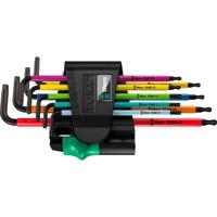 Wera 967 SPKL/9 Multicolour Binnen-Torx, Torx BO Haakse schroevendraaierset T 8, T 9, T 10, T 15, T 20, T 25, T 27, T 30, T 40 9-delig - thumbnail