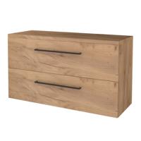 Badmeubelset BWS Salt 120x46cm Met Grepen 2 Lades Met Afdekplaat Whisky Oak - thumbnail