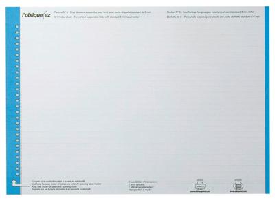 Elba etiketten voor hangmappen voor laden blauw, 1 vel met 27 etiketten