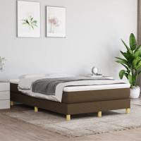 Bedframe zonder matras 120x200 cm stof donkerbruin - thumbnail