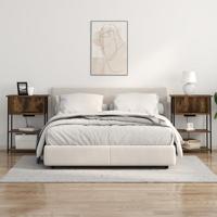 Nachtkastje Gerookt eiken 55 x 31 x 76 cm Bewerkt hout - thumbnail